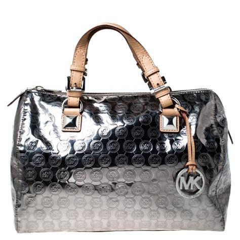 michael kors handtas|michael kors silver satchel handbag.